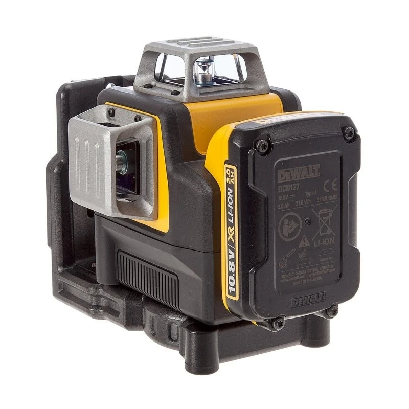 Лазерен линеен нивелир 360° DeWALT DCE089D1G , 3 зелени лъча , батерия 10.8V , зарядно, куфар, очила